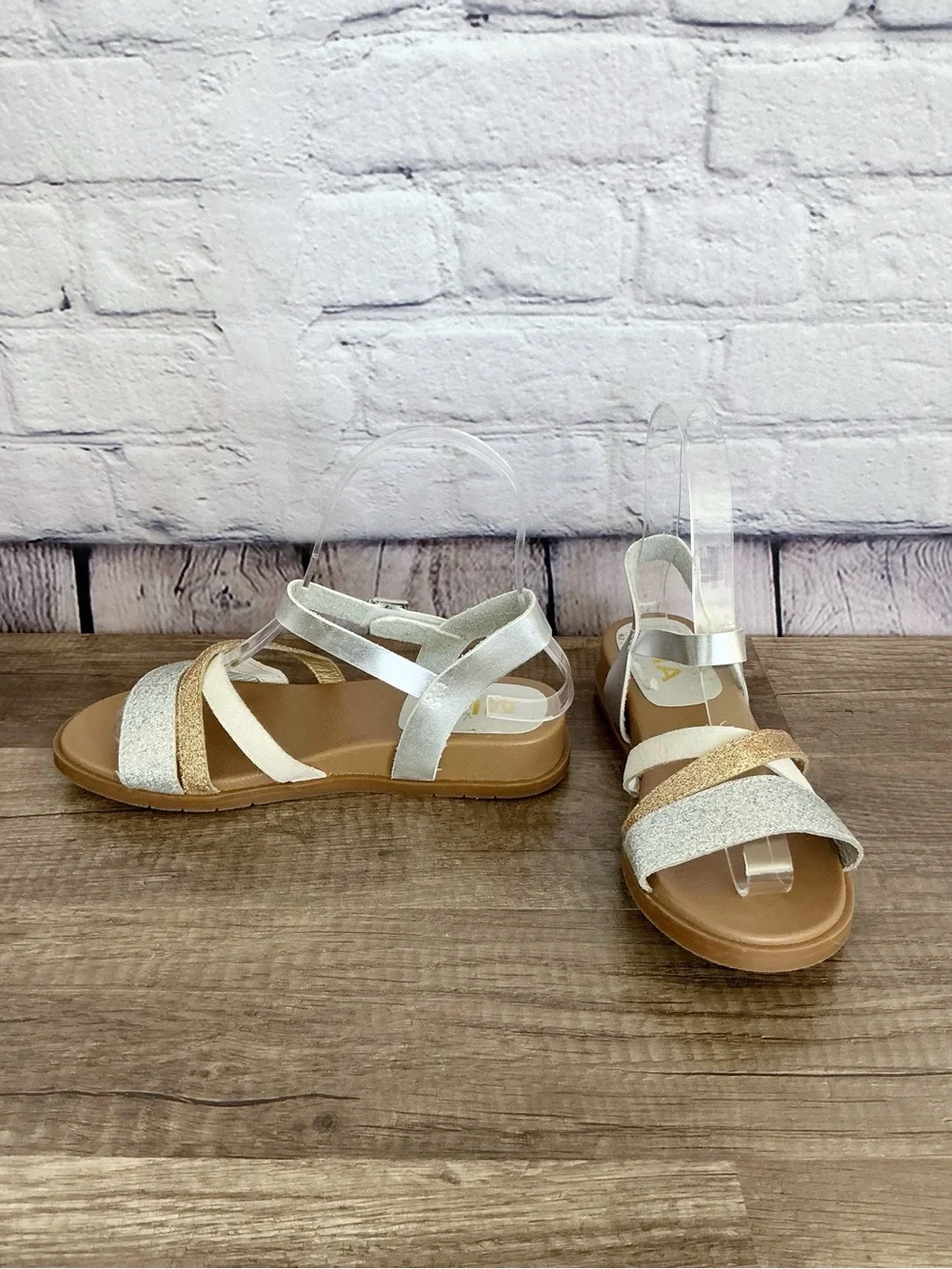 MIA Girls Strappy Gladiator Sandals Velcro Strap Size 3
